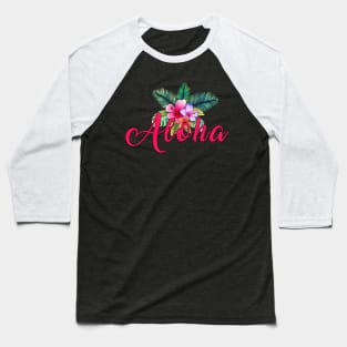 Aloha Hawaii From The Island - Feel the Aloha Flower Baseball T-Shirt